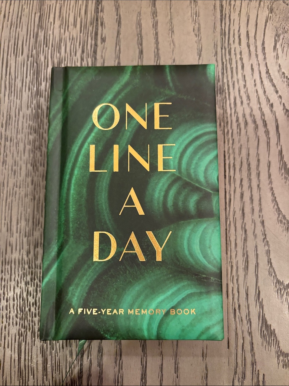 One Line A Day Green Marble Five-Year Memory Book